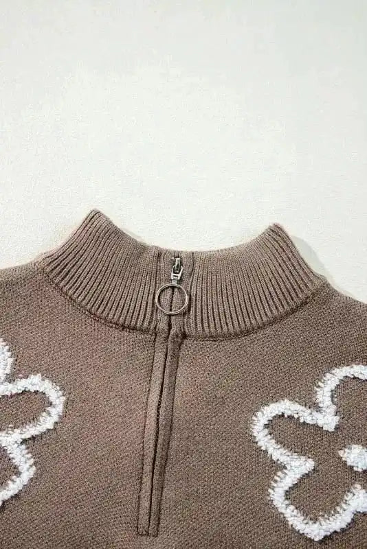 Sweaters BlossomZip Parchment Floral Sweater