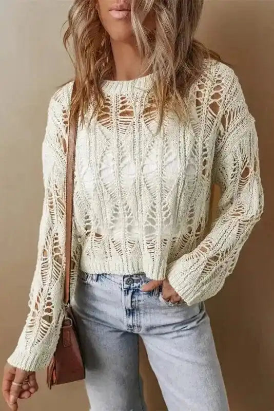 Sweaters Boho Breeze Crochet Sweater