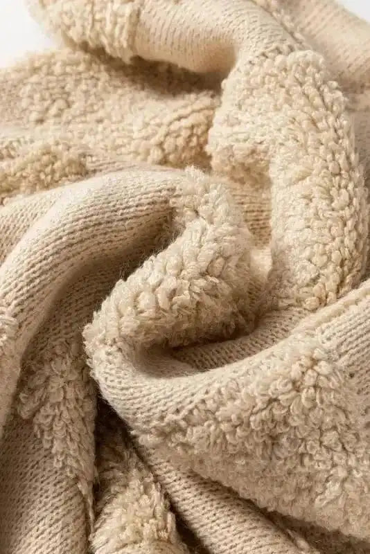 Sweaters Checkered Sherpa Loose Sweater