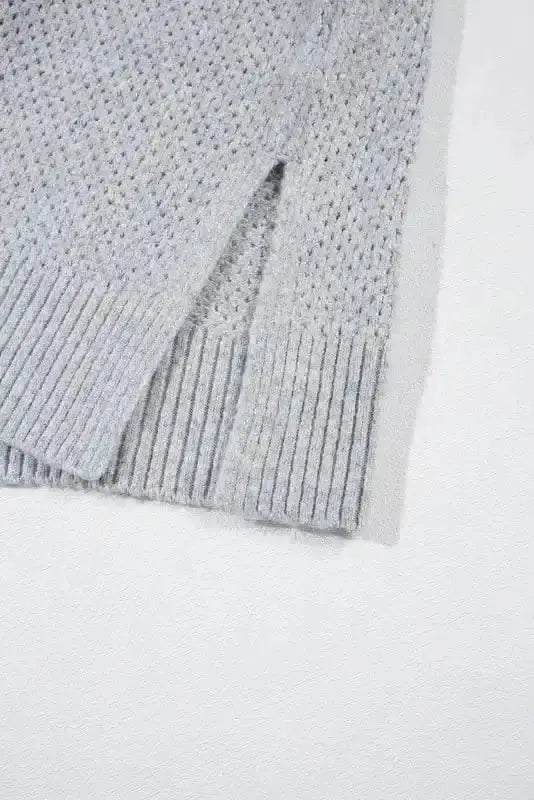 Sweaters Chic Eyelet Charm - V-Neck Sweater