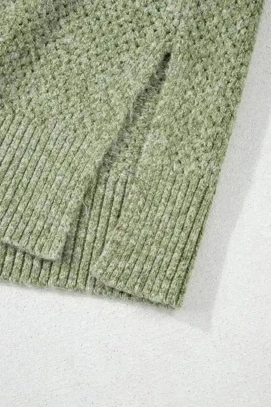 Sweaters Chic Eyelet Charm - V-Neck Sweater