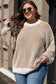 Sweaters Cozy Contrast Stripe Knit Sweater