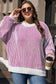 Sweaters Cozy Contrast Stripe Knit Sweater