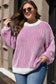 Sweaters Cozy Contrast Stripe Knit Sweater