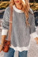 Sweaters Cozy Contrast Stripe Knit Sweater