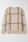 Sweaters Cozy Khaki Plaid Knit Sweater
