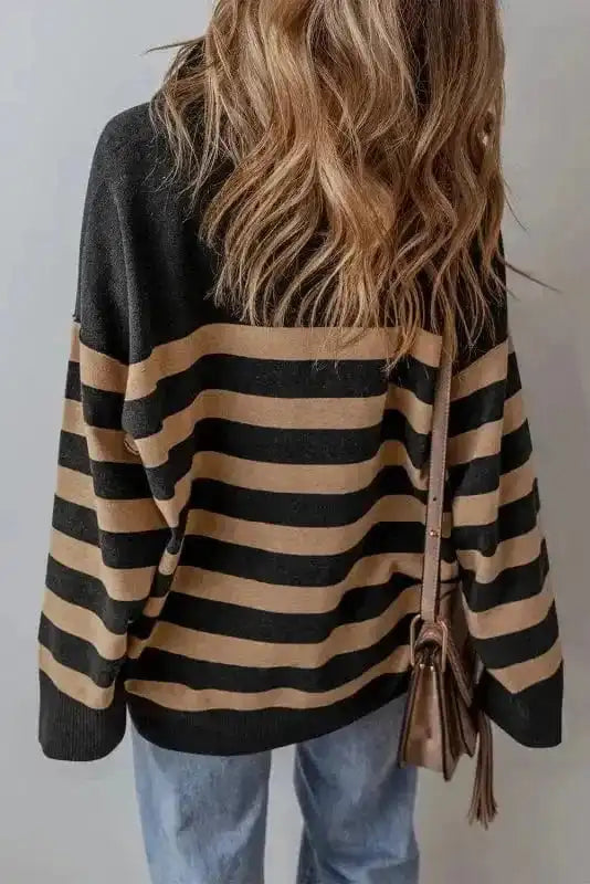 Sweaters CozyStripes Oversized Zip Sweater