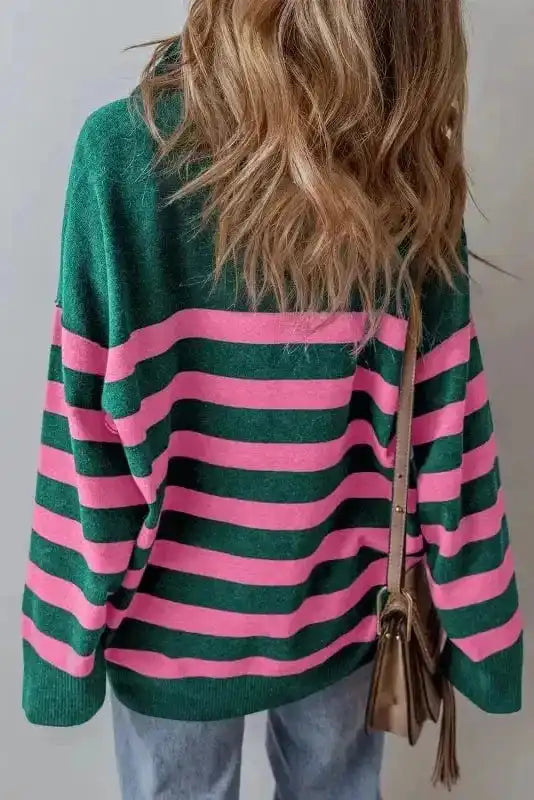 Sweaters CozyStripes Oversized Zip Sweater