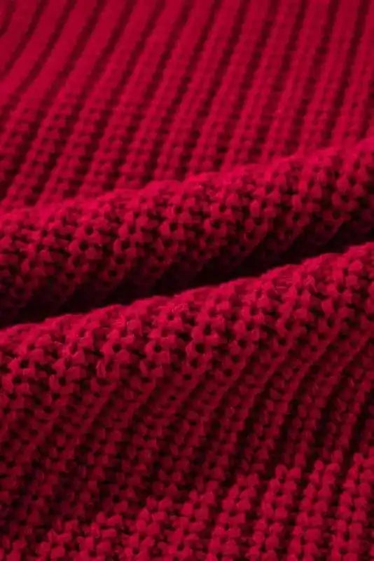 Sweaters Crimson Cozy Shoulder-Bare Knit Sweater