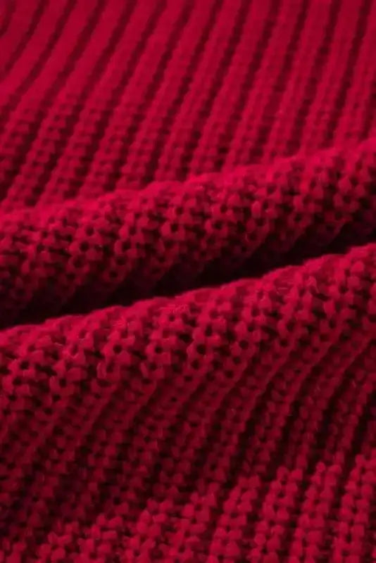 Sweaters Crimson Cozy Shoulder-Bare Knit Sweater