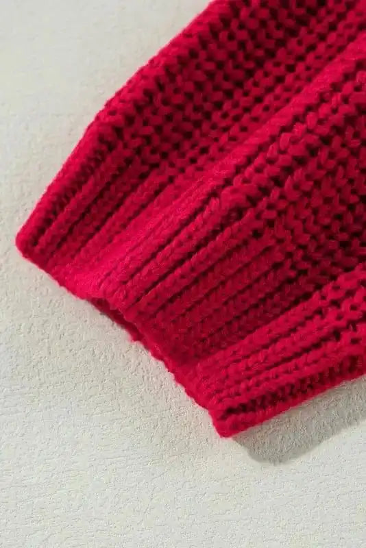 Sweaters Crimson Cozy Shoulder-Bare Knit Sweater