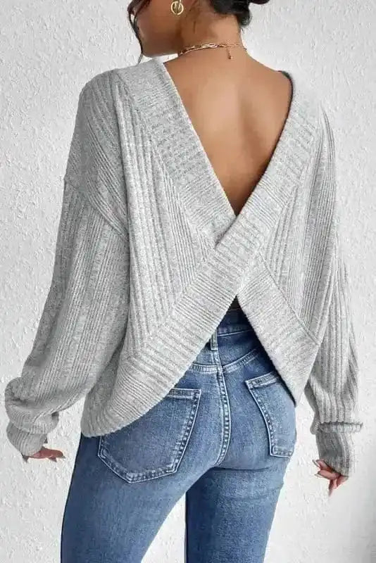 Sweaters Crossover-Back Jumper