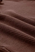 Sweaters Elegant Noir Lantern-Sleeve Sweater