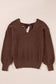Sweaters Elegant Noir Lantern-Sleeve Sweater