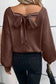 Sweaters Elegant Noir Lantern-Sleeve Sweater