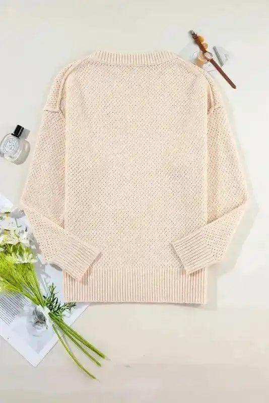 Sweaters Eyelet Elegance Drop Sweater