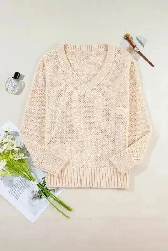 Sweaters Eyelet Elegance Drop Sweater