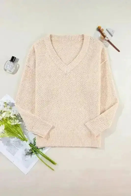 Sweaters Eyelet Elegance Drop Sweater