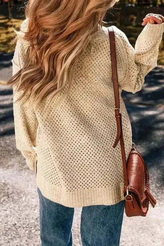 Sweaters Eyelet Elegance Drop Sweater