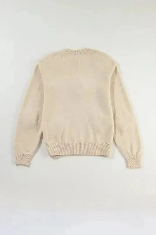 Sweaters Floral Crochet Chunky Knit Sweater