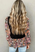 Sweaters Floral Sleeve Peplum Sweater