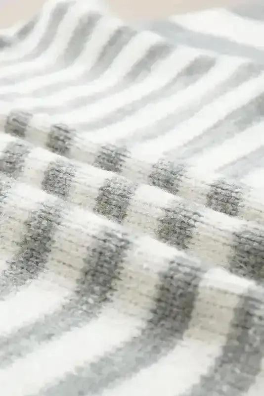 Sweaters Gray Stripe Crewneck Sweater