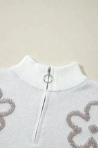 Sweaters Ivory Floret Zip Sweater