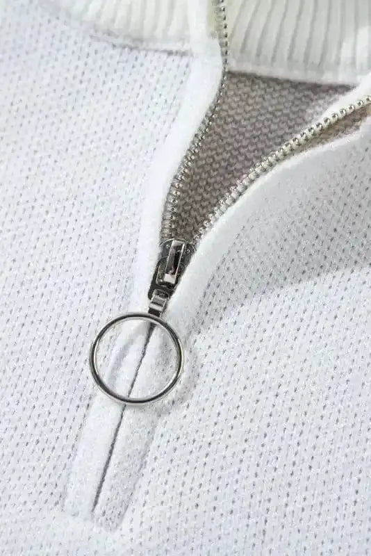 Sweaters Ivory Floret Zip Sweater