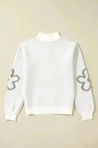 Sweaters Ivory Floret Zip Sweater