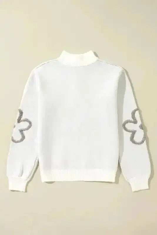 Sweaters Ivory Floret Zip Sweater
