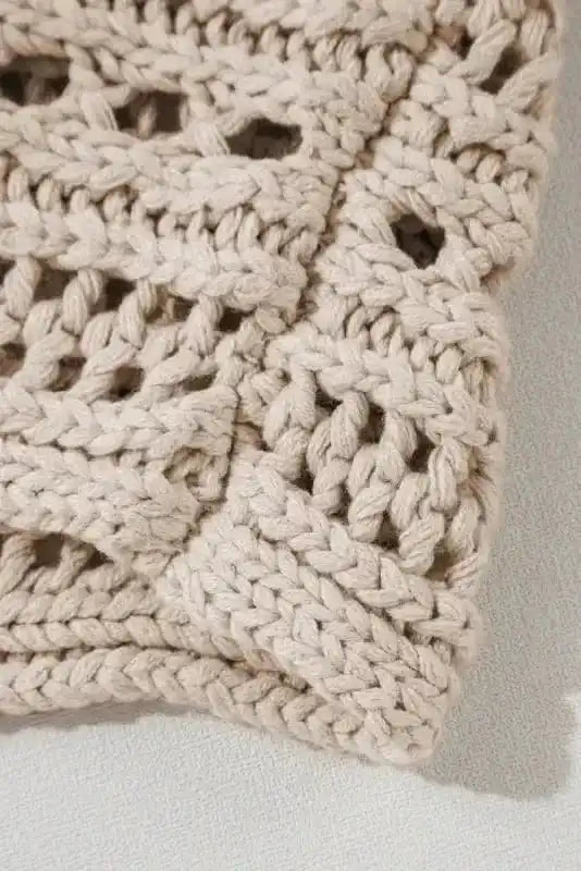 Sweaters Lattice Charm Crop Sweater