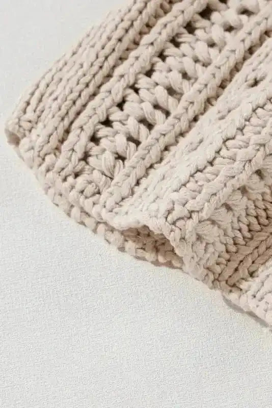 Sweaters Lattice Charm Crop Sweater