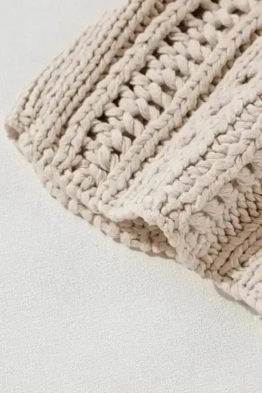 Sweaters Lattice Charm Crop Sweater