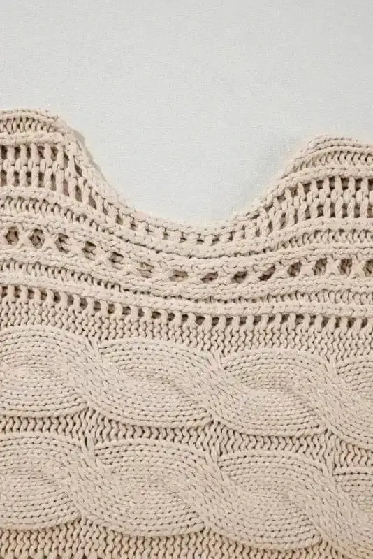 Sweaters Lattice Charm Crop Sweater