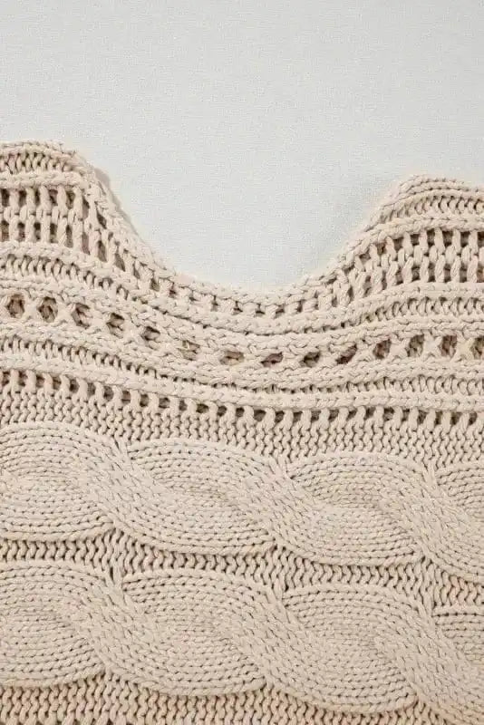 Sweaters Lattice Charm Crop Sweater