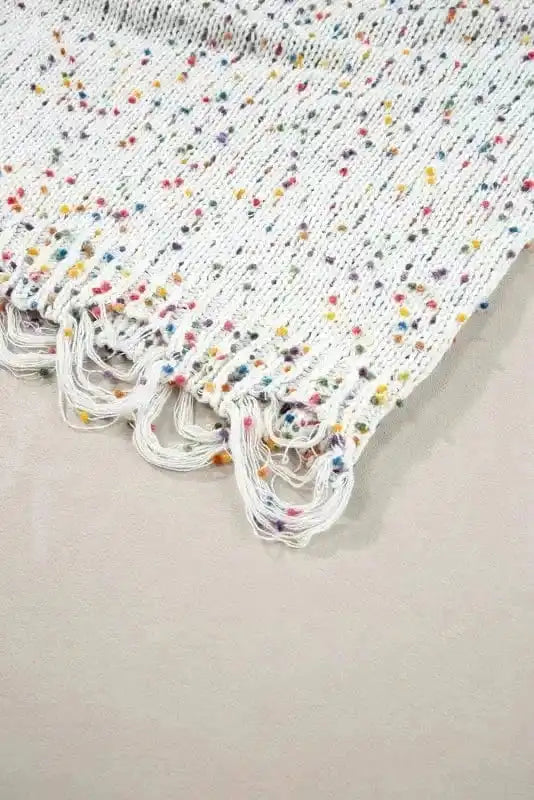 Sweaters Mosaic Distressed Knit Sweater