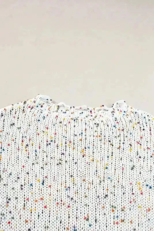 Sweaters Mosaic Distressed Knit Sweater