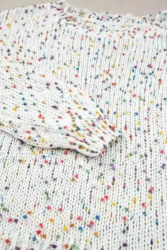 Sweaters Mosaic Distressed Knit Sweater