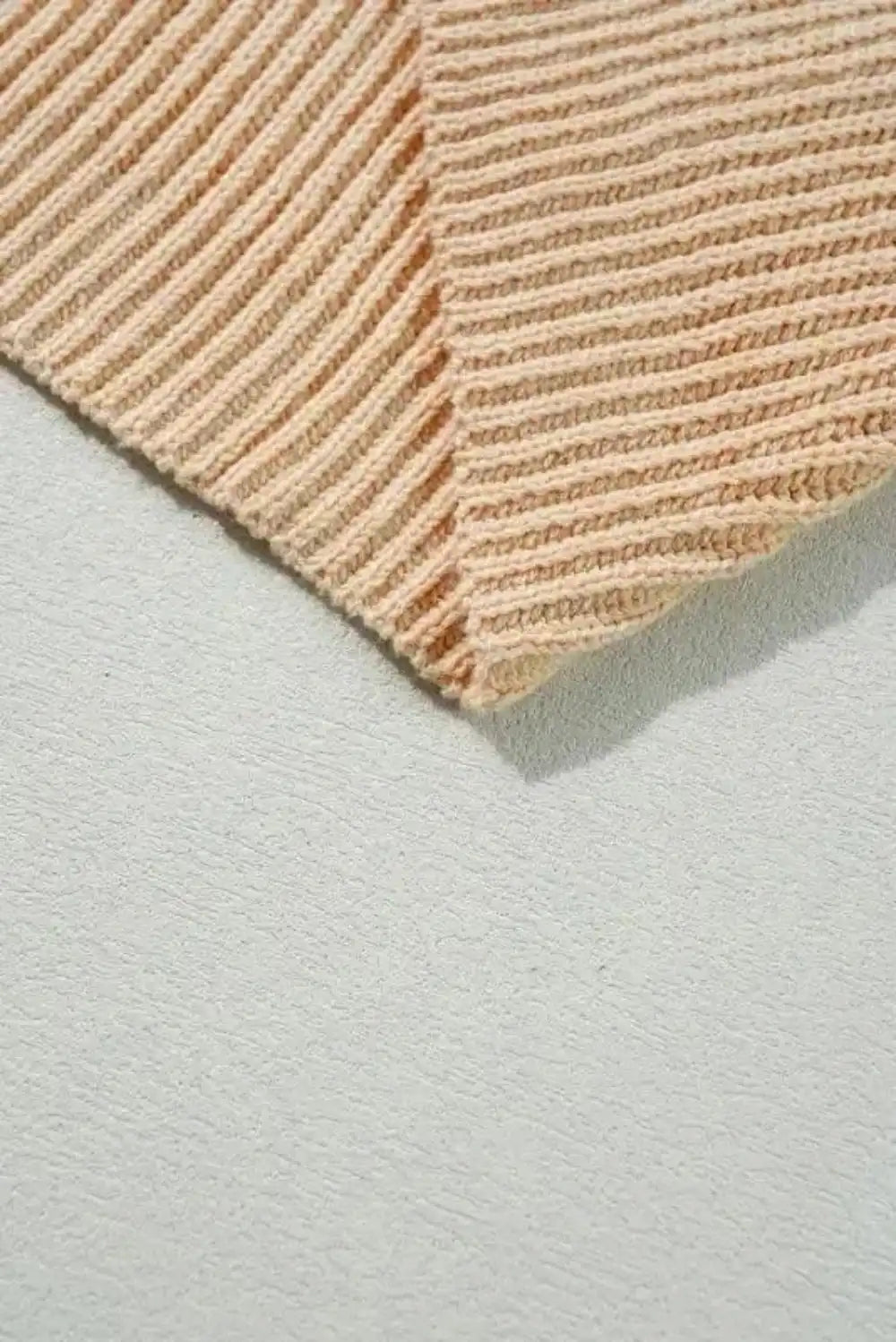 Sweaters Oversized Jumper - Apricot Side Slits Loose Fit