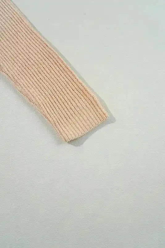 Sweaters Oversized Jumper - Apricot Side Slits Loose Fit