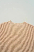 Sweaters Oversized Jumper - Apricot Side Slits Loose Fit