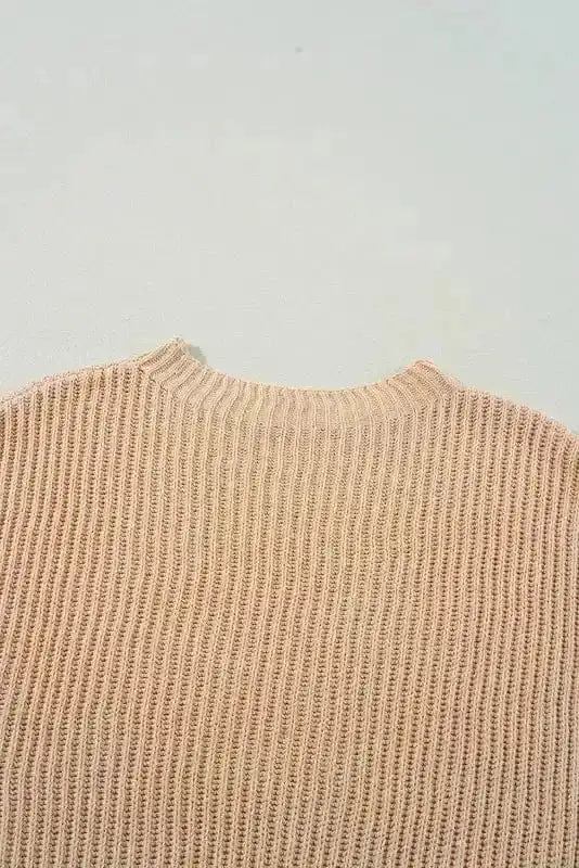 Sweaters Oversized Jumper - Apricot Side Slits Loose Fit