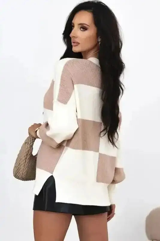 Sweaters Plaid Posh Slouchy Sweater
