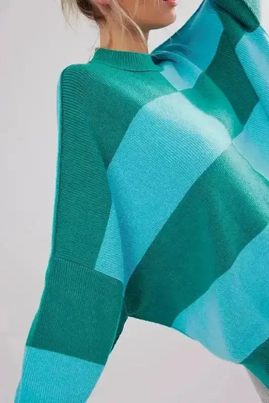 Sweaters Plaid Posh Slouchy Sweater