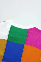 Sweaters Retro Squares Loose Sweater