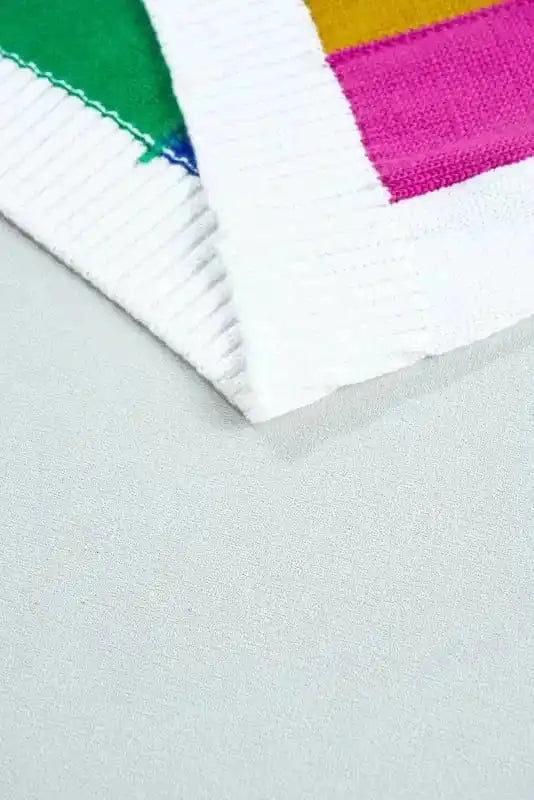 Sweaters Retro Squares Loose Sweater