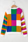 Sweaters Retro Squares Loose Sweater