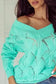 Sweaters Rosy Retreat Hollow-Out Knit Sweater