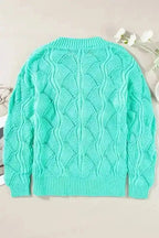Sweaters Rosy Retreat Hollow-Out Knit Sweater