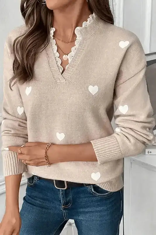 Sweaters Smoke Gray / S Heartfelt Elegance Sweater